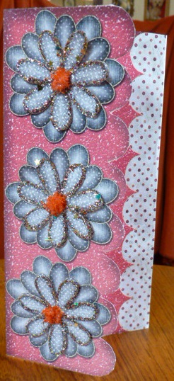 3 Flowers Scalloped Letter Fold Card 6 by Susan Powell-Barton