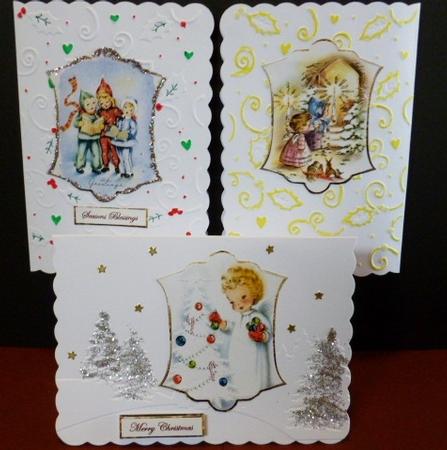 Vintage Christmas Children Toppers by Susan Powell-Barton