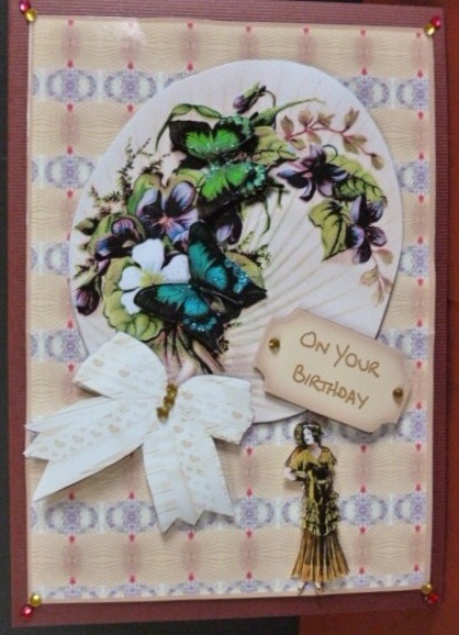 Vintage Butterfly Fan by Susan Powell-Barton