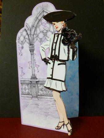 Elegant Lady Shaped Card by Susan Powell-Barton