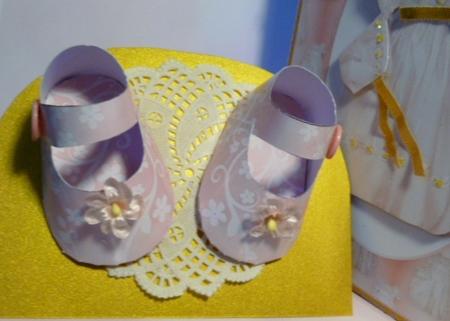 3D Baby Shoes Keepsake Pink Floral by Susan Powell-Barton