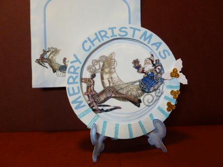 Santa and Reindeer Plate Kit by Susan Powell-Barton