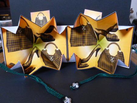 Exploding Card - Tartan Shoes and Bag by Susan Powell-Barton