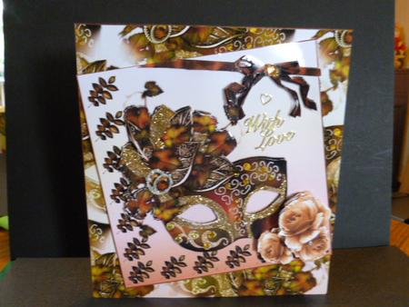 Autumn Carnival Mask Backing Paper by Susan Powell-Barton