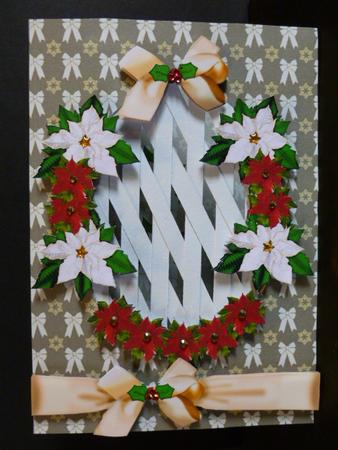 Mixed Poinsettia Trellis Card Kit by Susan Powell-Barton