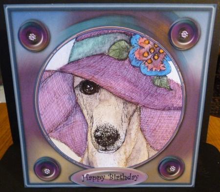She Was a Bit Shy 8x8 Quick Card Decoupage by Susan Powell-Barton