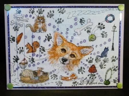 A Canine Mind Map Pyramage by Susan Powell-Barton