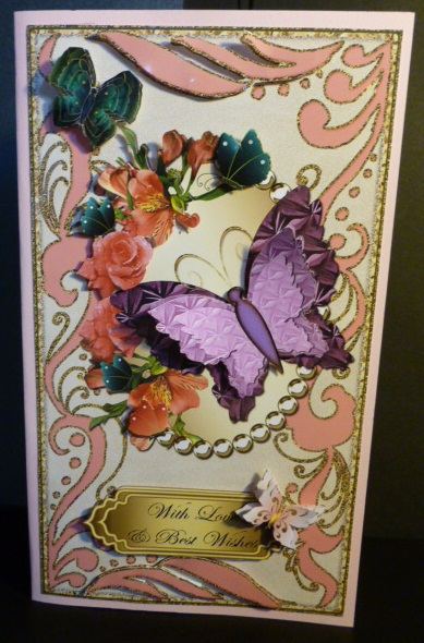 Tall Topper with Floral Frame & Butterfly 5 by Susan Powell-Barton