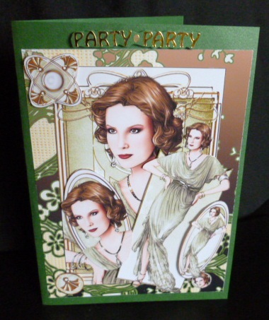 Art Deco Lady Elise Green Topper by Susan Powell-Barton