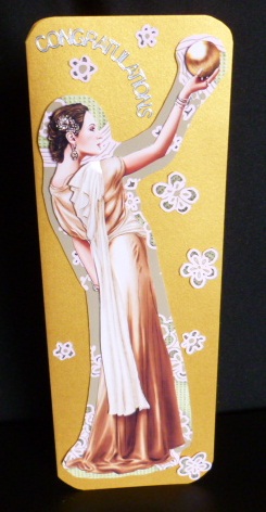 Art Deco Lady Pandore Gold Decoupage Sheet by Susan Powell-Barton
