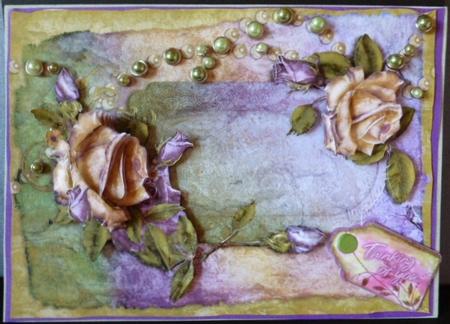 Vintage Roses A5 Step by Step Card by Susan Powell-Barton