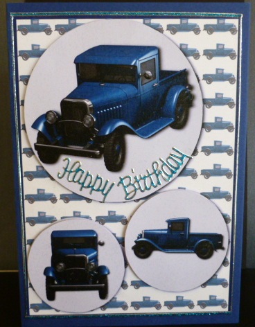 Blue Pickup Quick Card + Easy Layers by Susan Powell-Barton