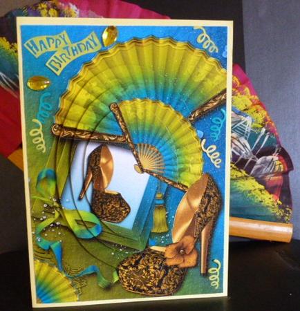 Beautiful Fans & Diva Shoe Oval Stacker by Susan Powell-Barton