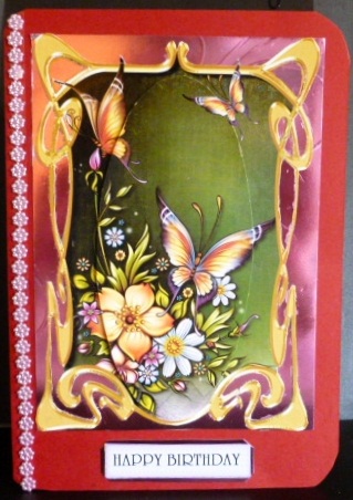 Art Nouveau Floral & Butterflies by Susan Powell-Barton
