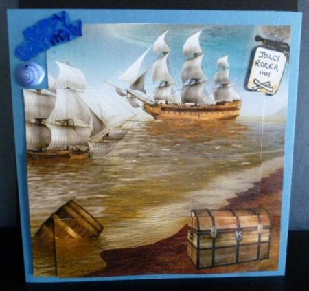 Pirate Ship Bottom Stacker by Susan Powell-Barton