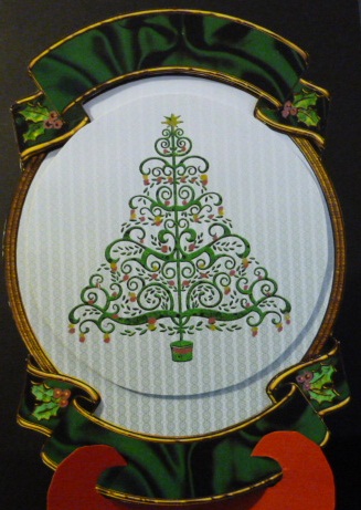 Christmas Tree in Fancy Frame Topper by Susan Powell-Barton