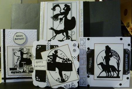 5 Lovey Silhouette Frames by Susan Powell-Barton