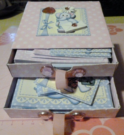 3D Top Drawer Lola and Lil Elephant Notelet Cards Bumper Kit by Susan Powell-Barton
