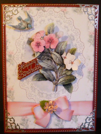 Pink and White Periwinkle A4 by Susan Powell-Barton
