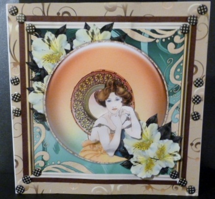 Various Occasions Blank Square Topper with Flowers 1 by Susan Powell-Barton