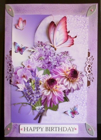 Purple Bouquet & Flutters by Susan Powell-Barton