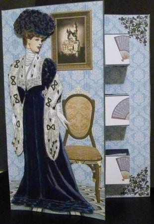 Double Pop Out Card - Vintage Fashion 4 by Susan Powell-Barton