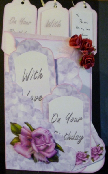 Pink Rose Scalloped Pocket Card Kit by Susan Powell-Barton