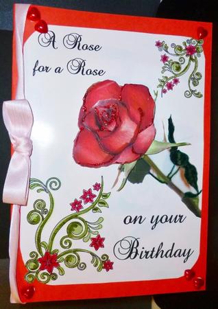 A Rose for a Rose on Your Birthday Step by Step by Susan Powell-Barton