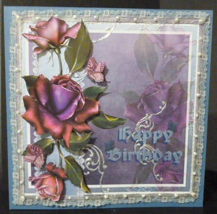 Mirrored Twilight Roses Quick Card by Susan Powell-Barton