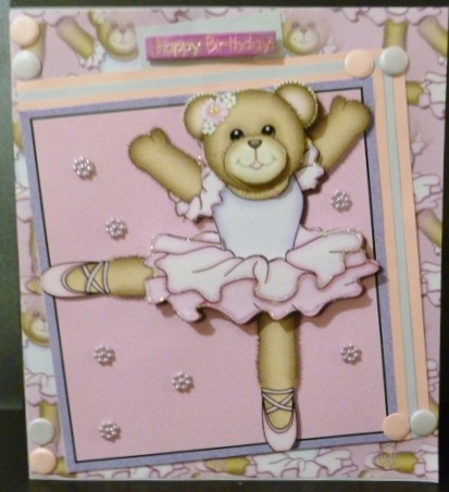 Ballerina Teddy Backing by Susan Powell-Barton