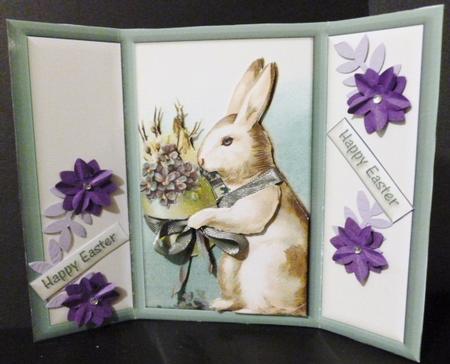 Easter Bunny Gatefold Card by Susan Powell-Barton