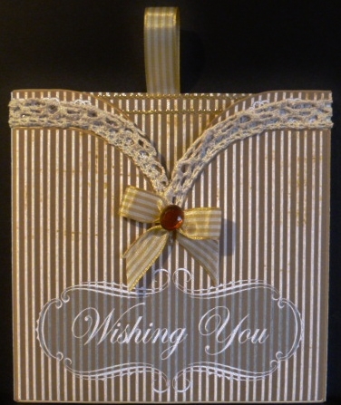 Plain Tea Stripe Birthday Vintage Pocket Pull Card Kit by Susan Powell-Barton