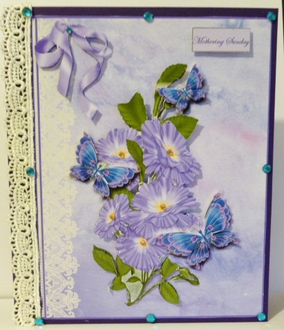 Periwinkle and Butterflies Decoupage Sheet by Susan Powell-Barton