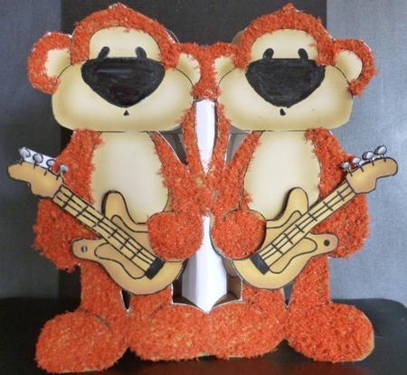 Musical Monkey Shaped Card by Susan Powell-Barton