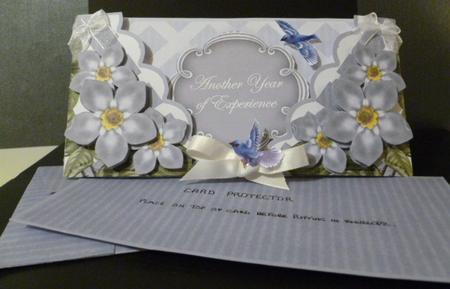 Blue Forget Me Knot Experience 3D Fancy Lattice Card Kit by Susan Powell-Barton
