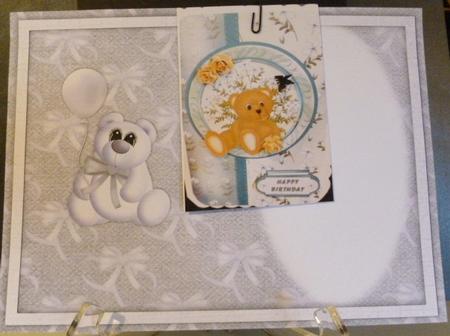 Purple Balloon Bear Insert by Susan Powell-Barton