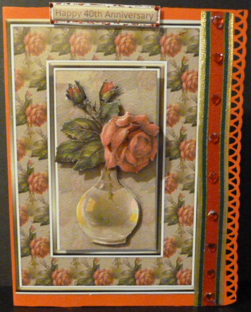 Ruby 40th Anniversary Roses Quick Card by Susan Powell-Barton