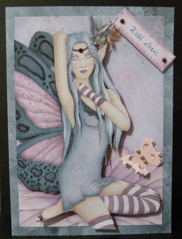 Flower Fairy - Decoupage Card Topper by Susan Powell-Barton