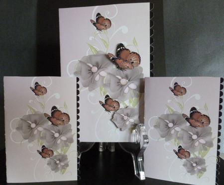 Butterflies a Card for Many Occasions 3D the Flowers by Susan Powell-Barton