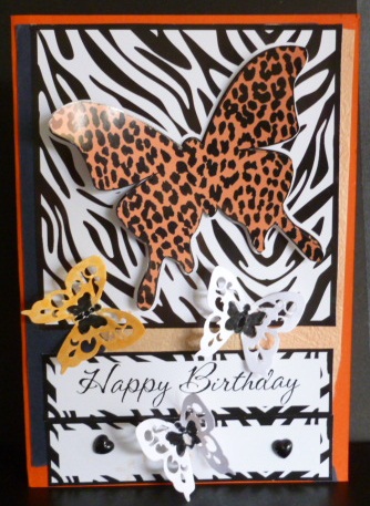 Animal Print Butterfly Orange by Susan Powell-Barton