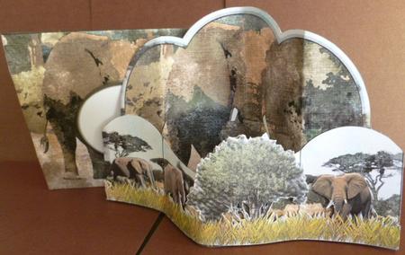 Down in Africa Pop Out Card & Envelope by Susan Powell-Barton