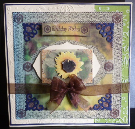 Painted Sunflower Quick Card by Susan Powell-Barton