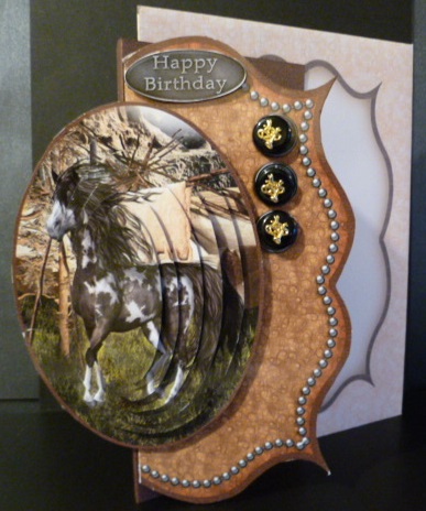 Painted Pony Over the Edge Bracket Card by Susan Powell-Barton
