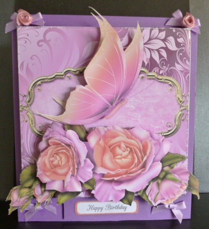 Butterfly and Roses by Susan Powell-Barton