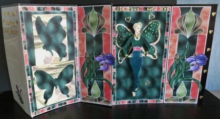 Cut and Fold Panel Card Floral by Susan Powell-Barton