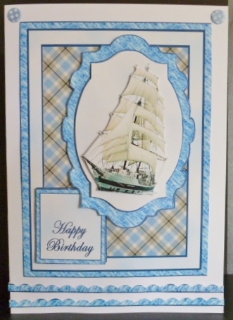 Sailing Ship Quick Card by Susan Powell-Barton