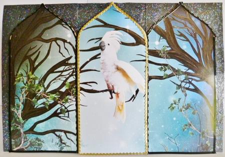 Cockatoo Arch Card Topper by Susan Powell-Barton