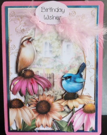 Summer Birds at the Rose Cottage by Susan Powell-Barton