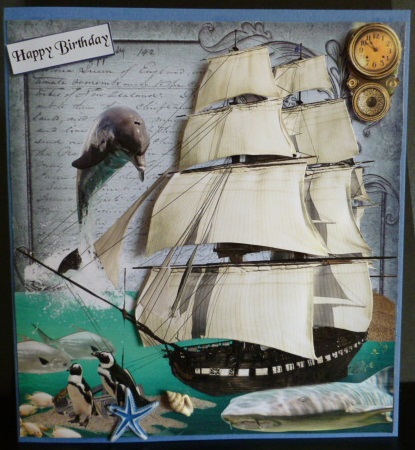 Time to Sail in Dangerous Waters Topper & Decoupage by Susan Powell-Barton