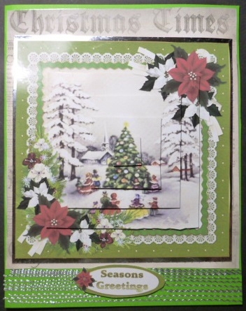 Traditional Vintage Christmas Pyramid Green by Susan Powell-Barton